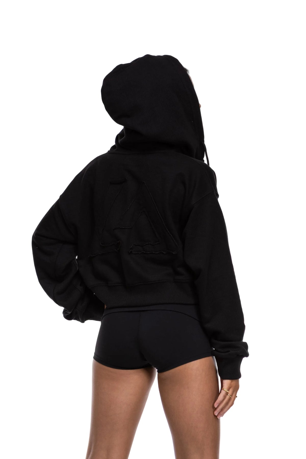 L A Crop Zip Up Hoodie