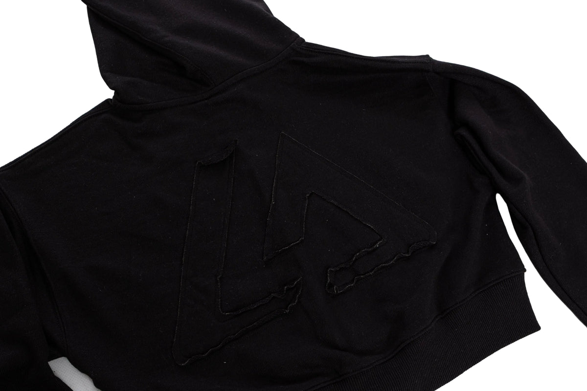 L A Crop Zip Up Hoodie