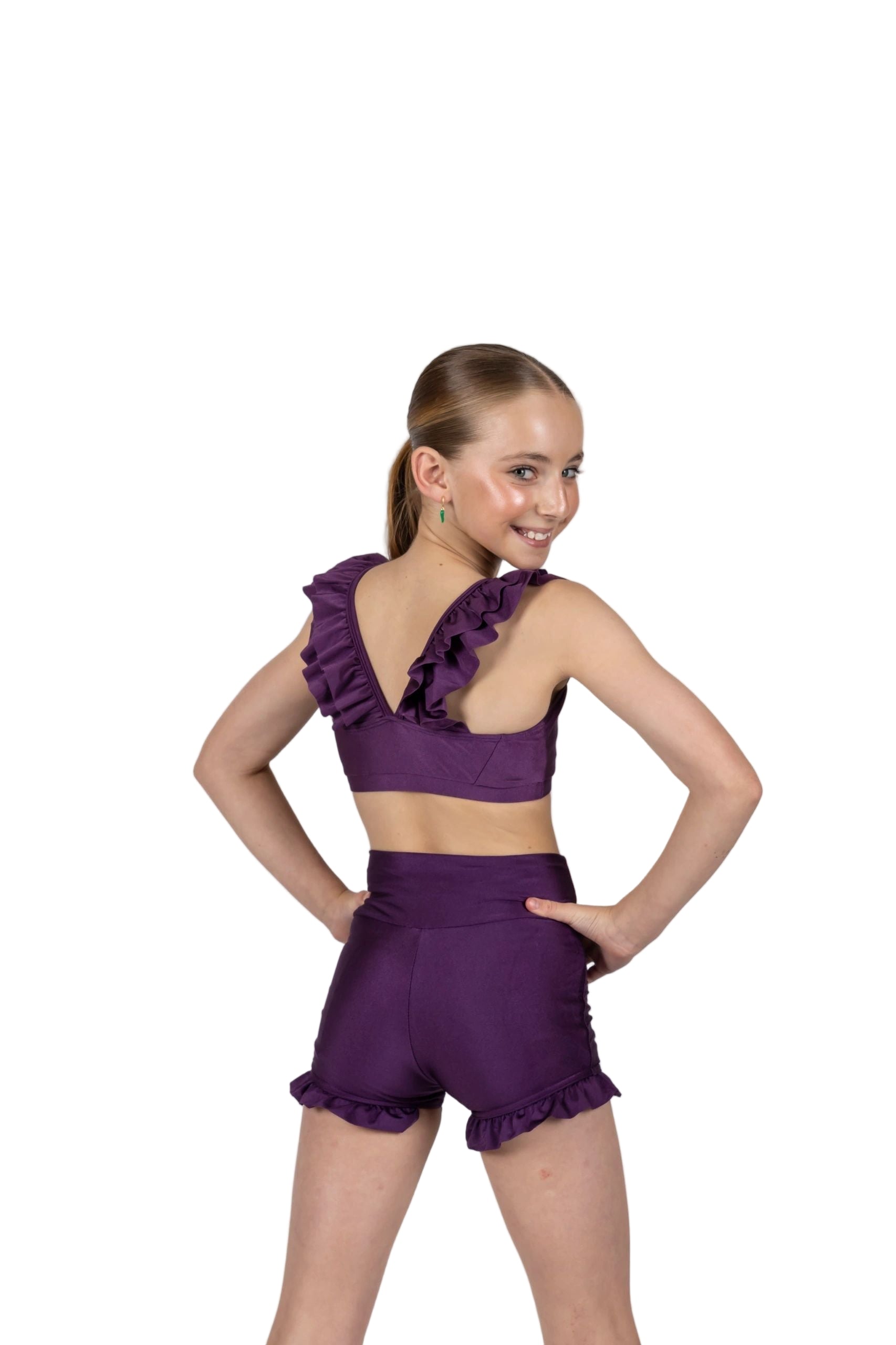High Waist Ruffle Shorts (Size down generous sizing)