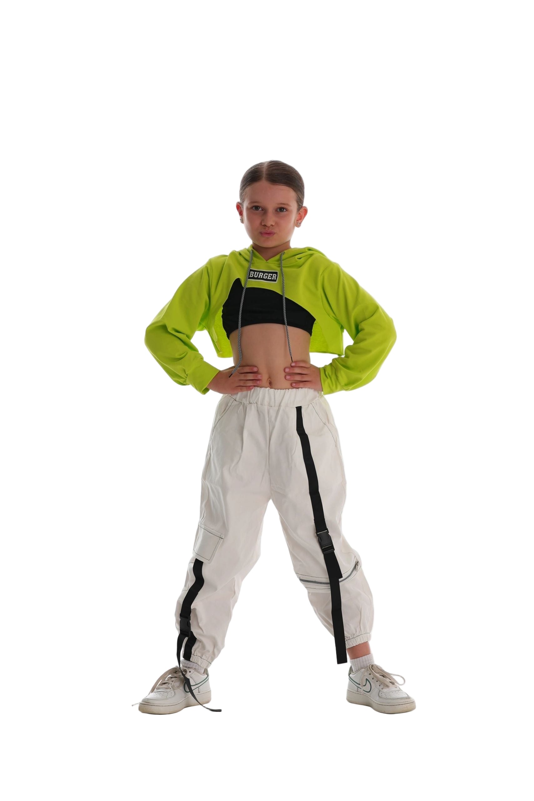 Hip Hop Green Hoodie Shrug