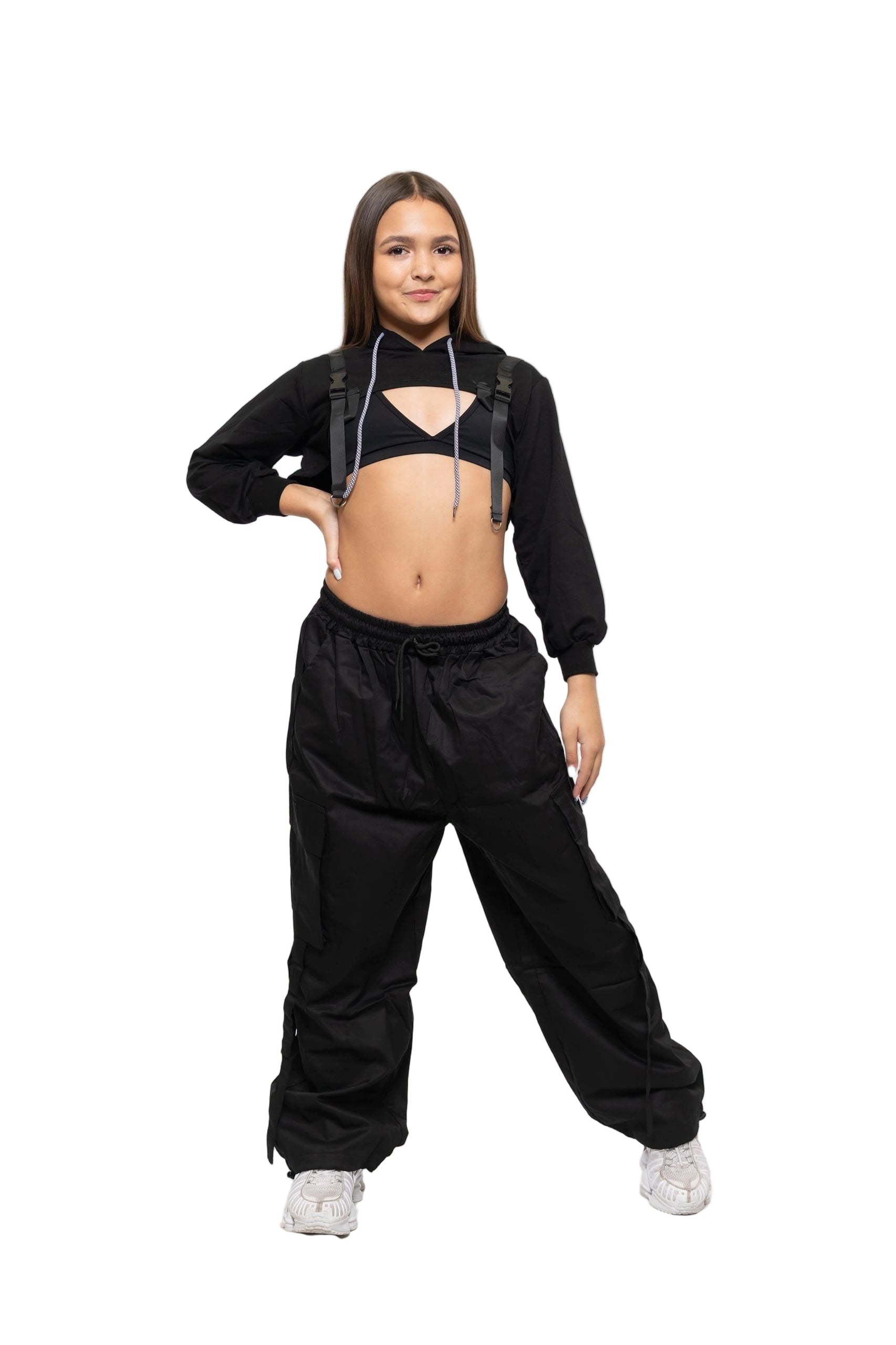Hip Hop Long Sleeve Hoodie Shrug